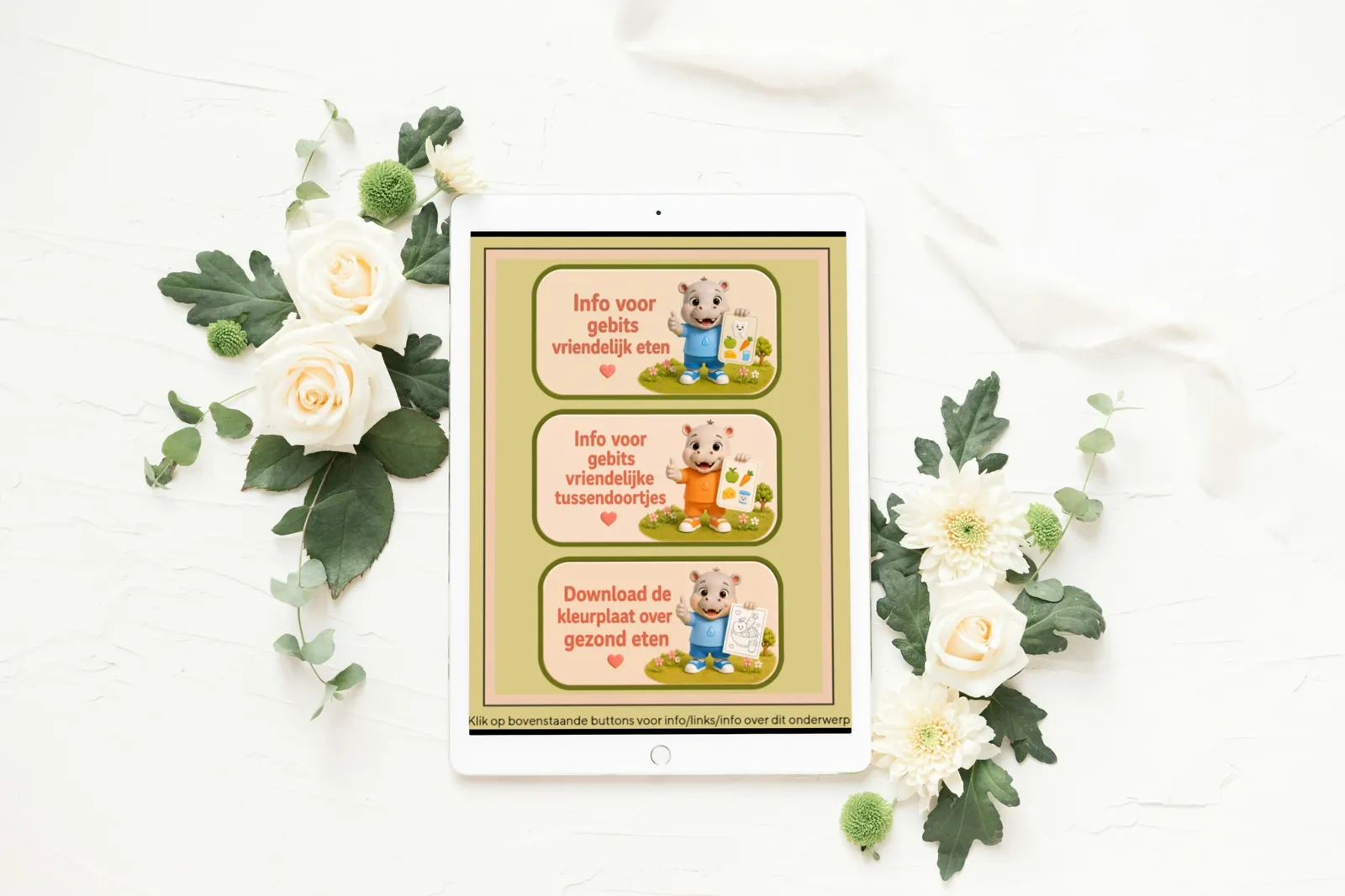 Dentiff digitale folder op een scherm