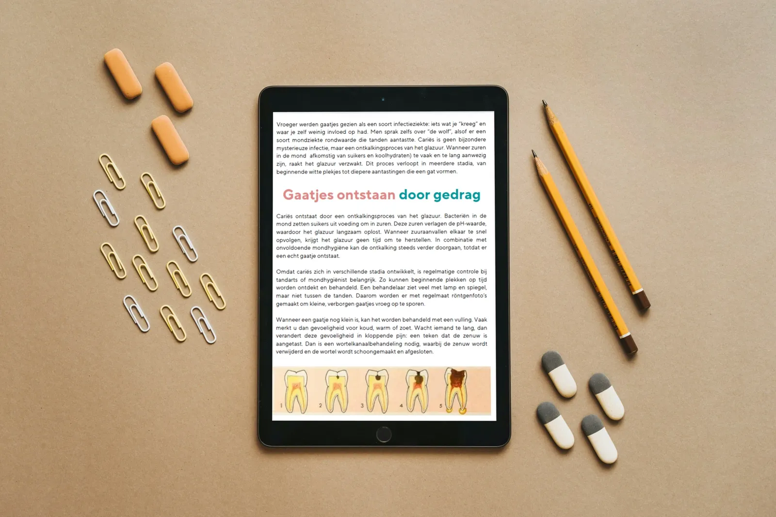 Dentiff digitale folder op een scherm