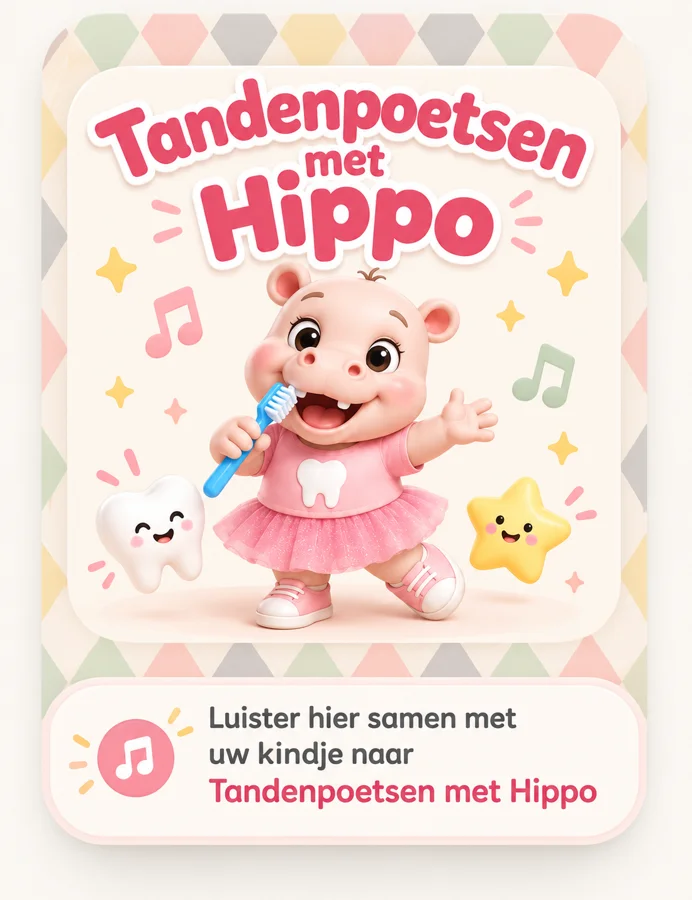 Luister hier samen met uw kindje naar Tandenpoetsen met Hippo